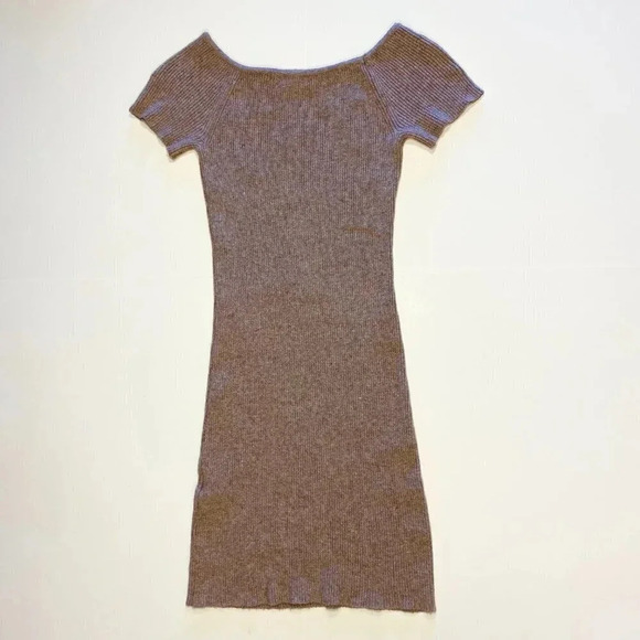 Don't Ask Why American Eagle Purple Form Fitting Sweater Dress One Size - Picture 3 of 7